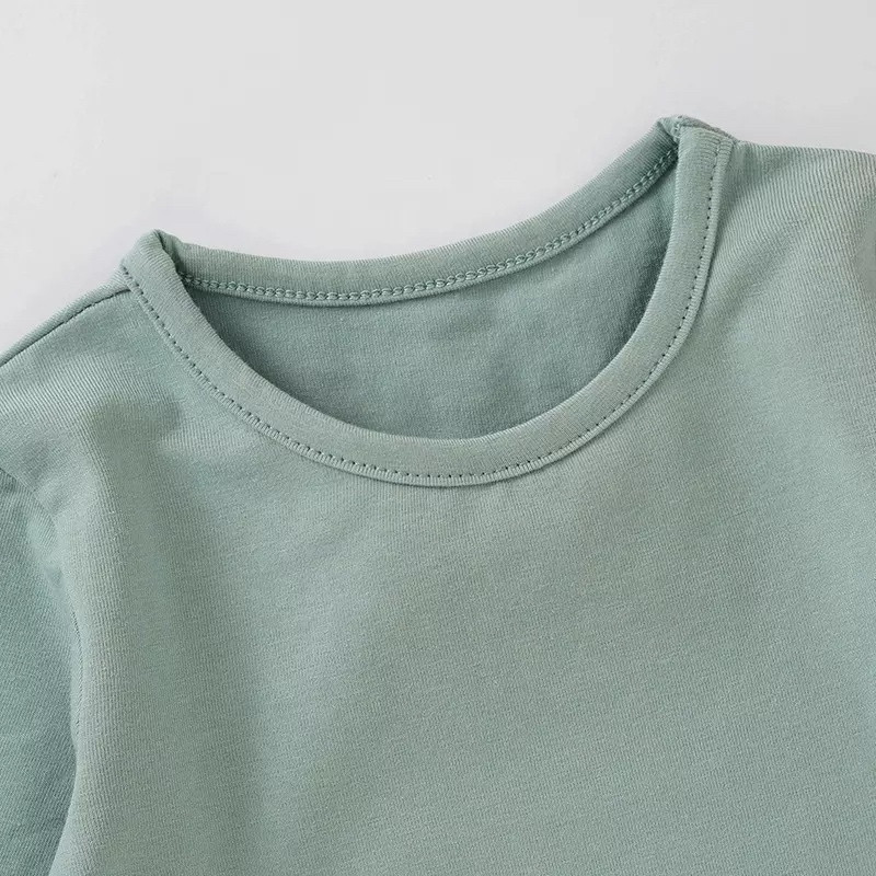 Toddler Organic Cotton Long Sleeve Knee Length 12M-4T Dresses Girl Baby Green